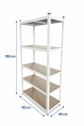 קיט מדפים מודולרי משולב MDF דגם MW90 לבן