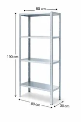 סט מדפים מתכת מסדרת MV דגם 80/30